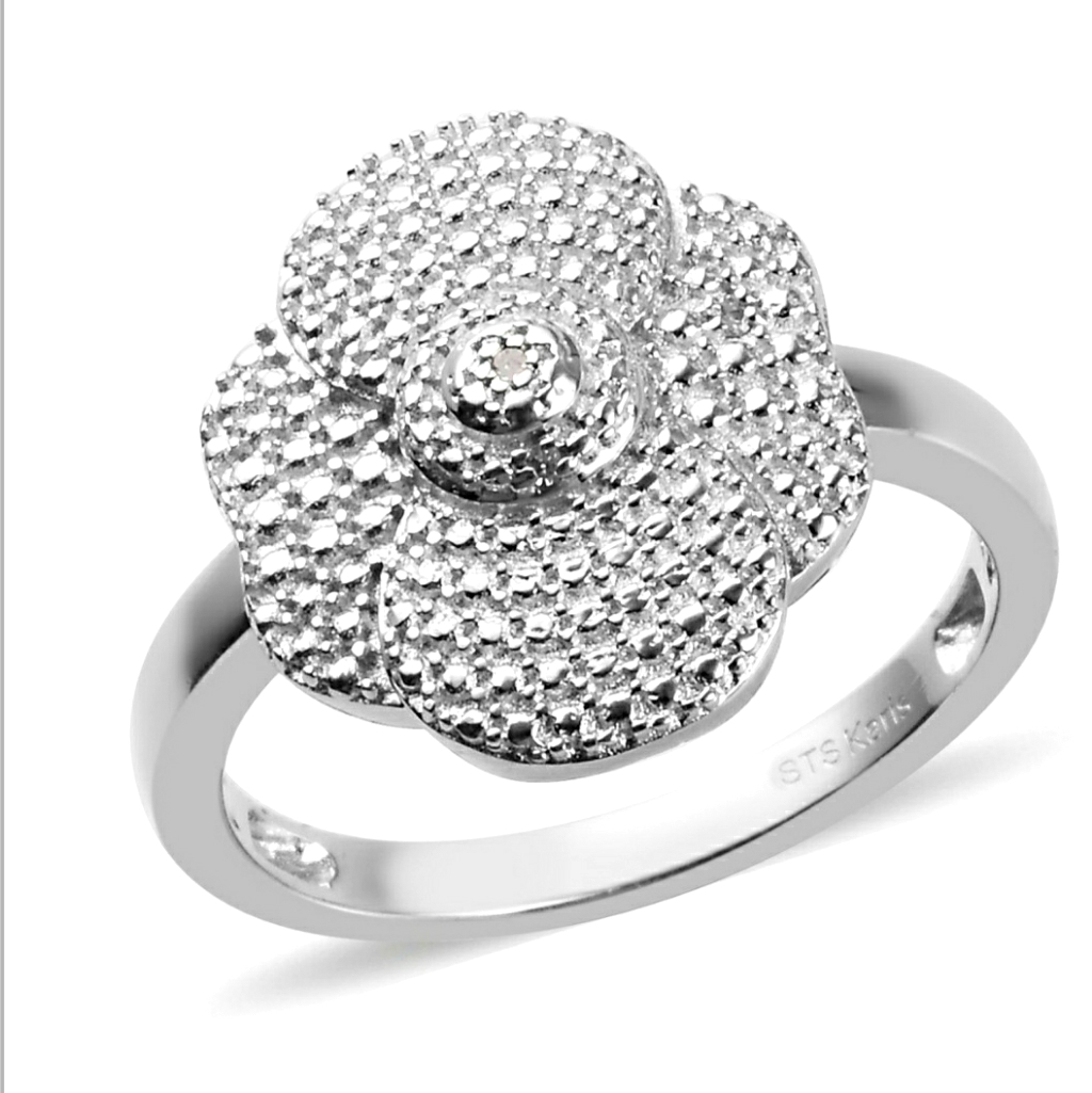 Karis Diamond Accent Ring In Platinum Bond